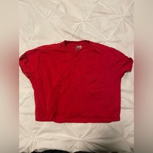 Red H&M cropped T-shirt